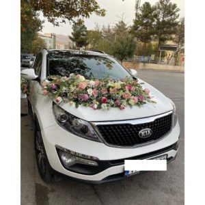 ماشین عروس اپتیما تزیین با گل های طبیعی 4954
