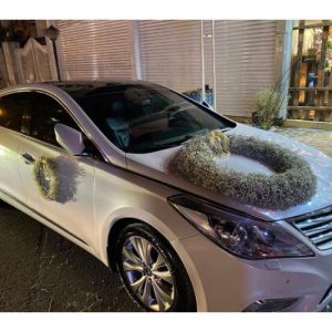 ماشین عروس اروپایی تزیین با گل های طبیعی 4955
