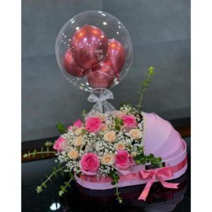 ارسال دسته گل برای تولد کودک 1 ماهه دختر 4549